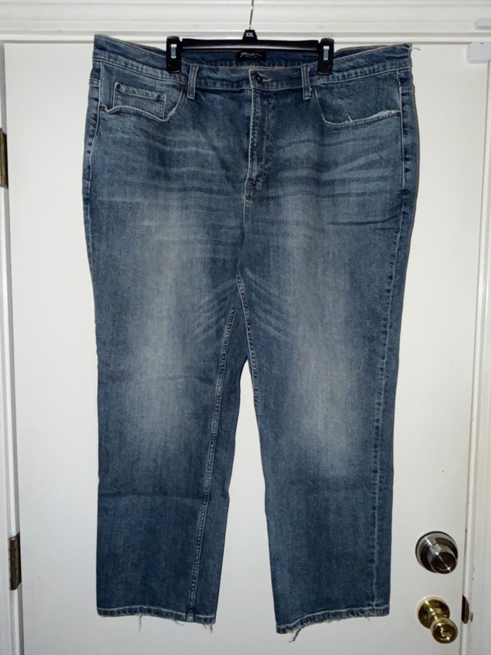 Men's‎ Straight-Leg Washed Blue Jeans